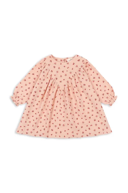 Παιδικό βαμβακερό φόρεμα Konges Sløjd ροζ