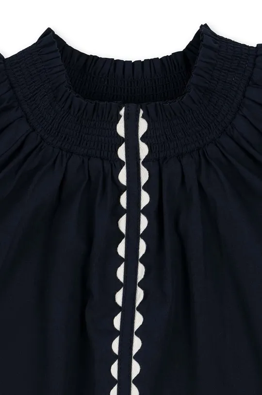 tmavomodrá Dievčenské bavlnené šaty Konges Sløjd