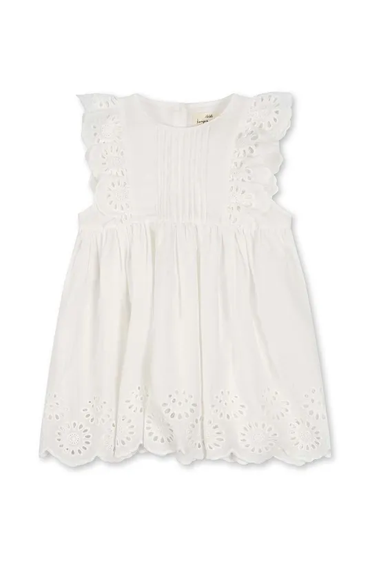 Παιδικό βαμβακερό φόρεμα Konges Sløjd λευκό