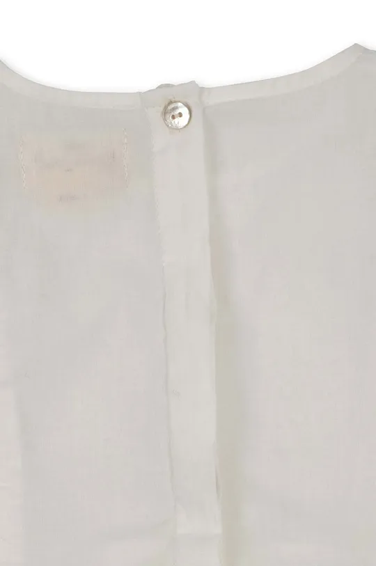 biela Dievčenské bavlnené šaty Konges Sløjd