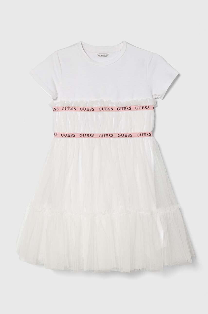 Abito Celeste Bimba Vestito Guess Per Bambine E Ragazze - Colore Celeste Primavera/Estate Vestito Occasioni Speciali Bambino - 13