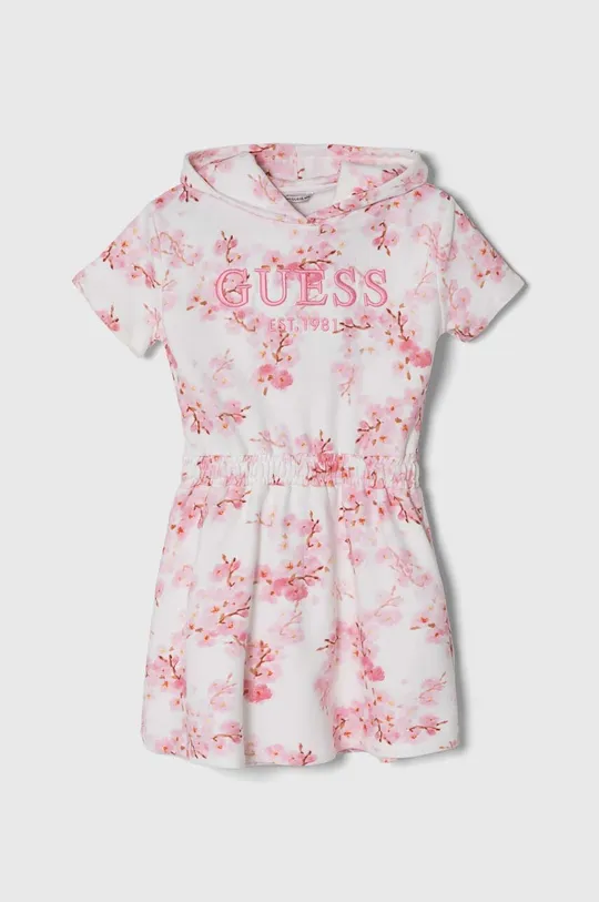 ružová Dievčenské bavlnené šaty Guess Dievčenský