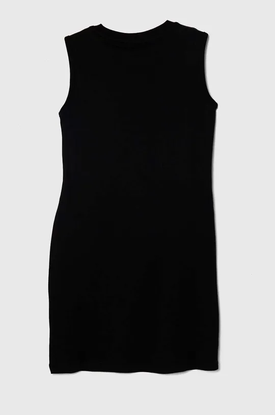 Παιδικό βαμβακερό φόρεμα Guess μαύρο