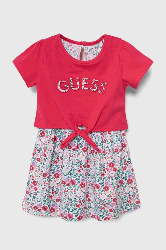 różowy Guess sukienka dziecięca Dziewczęcy