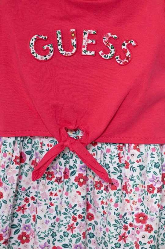 Guess sukienka dziecięca Materiał zasadniczy: 95 % Bawełna, 5 % Elastan Podszewka: 95 % Bawełna, 5 % Spandex 