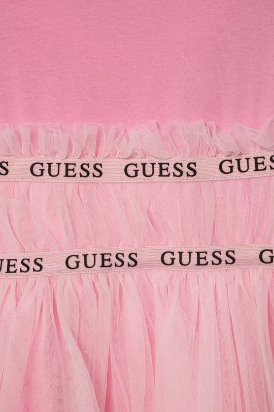 Dievčenské šaty Guess Základná látka: 95 % Bavlna, 5 % Spandex Doplnkový materiál: 100 % Polyamid