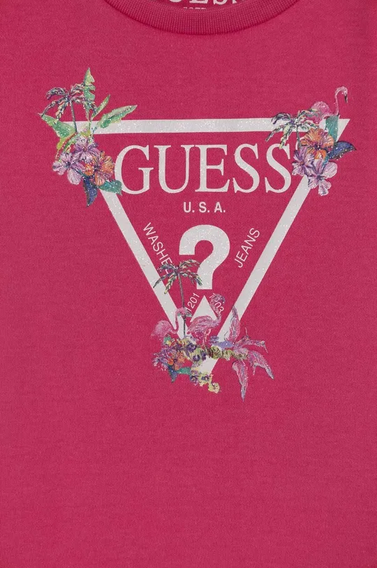 Παιδικό βαμβακερό φόρεμα Guess 100% Βαμβάκι