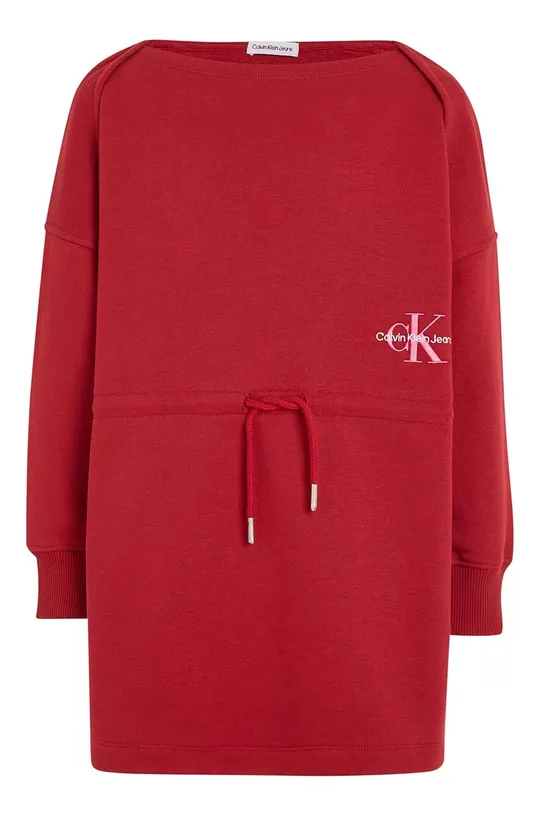 Dievčenské šaty Calvin Klein Jeans červená