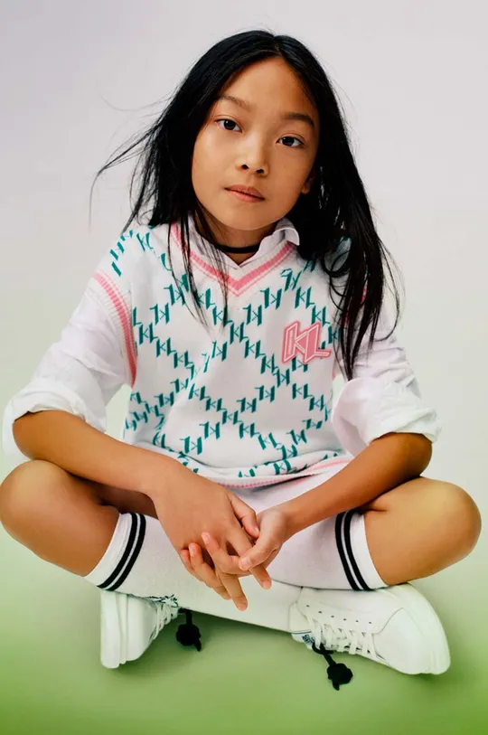 Хлопковое детское платье Karl Lagerfeld Для девочек