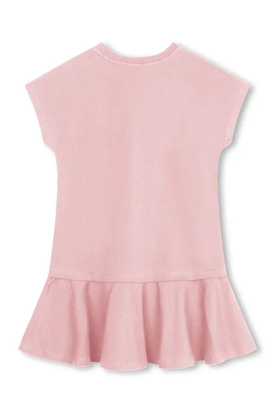 Dievčenské bavlnené šaty Kenzo Kids ružová