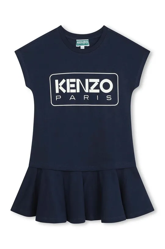 μπλε Παιδικό βαμβακερό φόρεμα Kenzo Kids Για κορίτσια