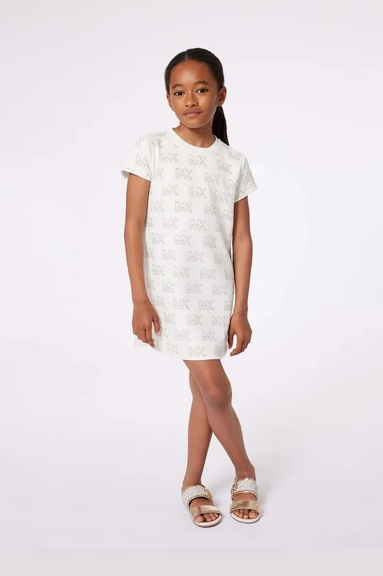 beżowy Michael Kors sukienka dziecięca Dziewczęcy