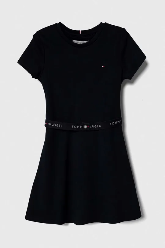 granatowy Tommy Hilfiger sukienka dziecięca Dziewczęcy