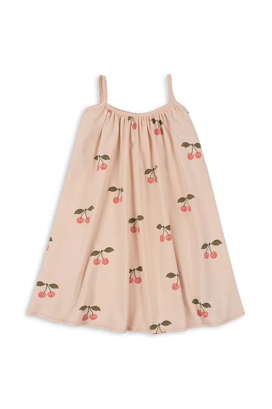 różowy Konges Sløjd sukienka bawełniana dziecięca Dziewczęcy