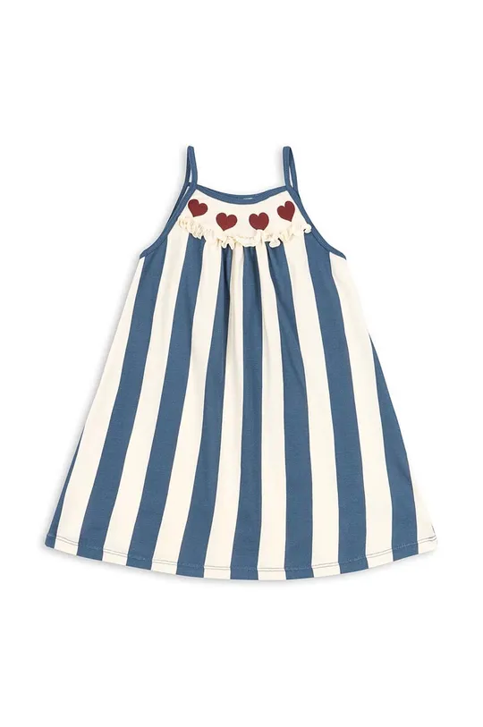 блакитний Дитяча бавовняна сукня Konges Sløjd Для дівчаток
