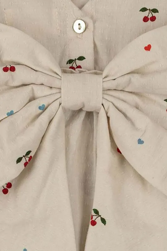 béžová Dievčenské bavlnené šaty Konges Sløjd