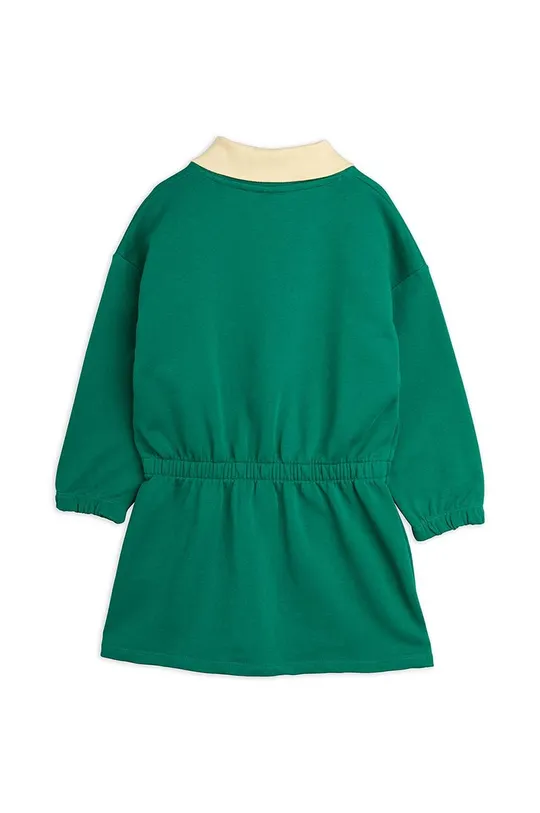 Dievčenské bavlnené šaty Mini Rodini  Tennis zelená