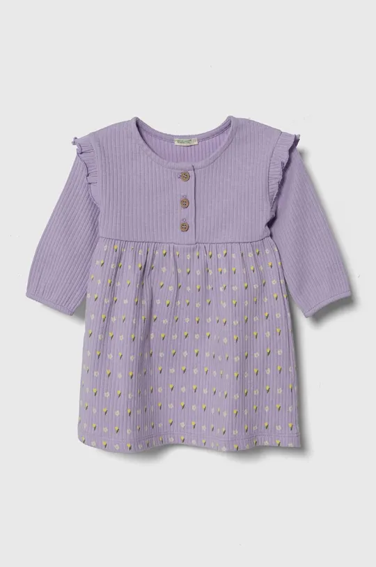 fioletowy United Colors of Benetton sukienka niemowlęca Dziewczęcy