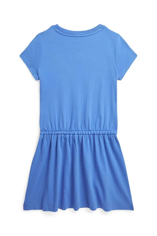 Дитяча бавовняна сукня Polo Ralph Lauren блакитний