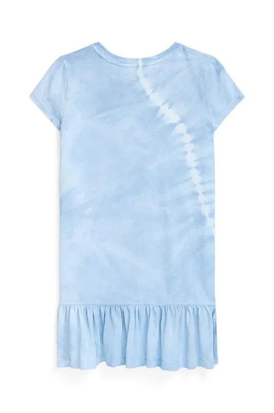 Otroška bombažna obleka Polo Ralph Lauren modra