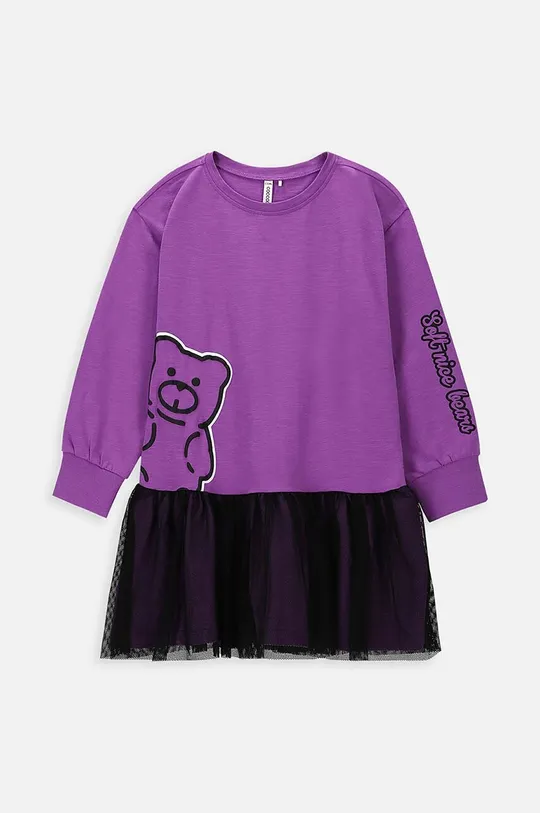 vijolična Otroška obleka Coccodrillo Dekliški