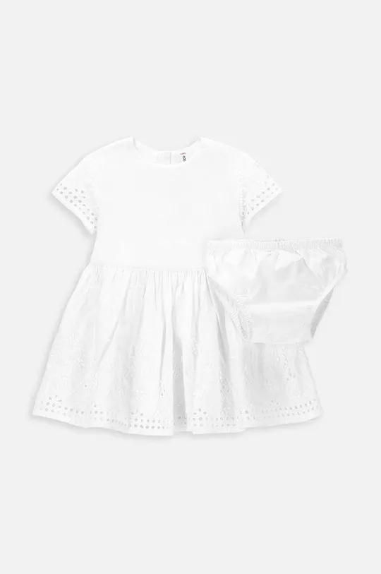 λευκό Βρεφικό βαμβακερό φόρεμα Coccodrillo Για κορίτσια