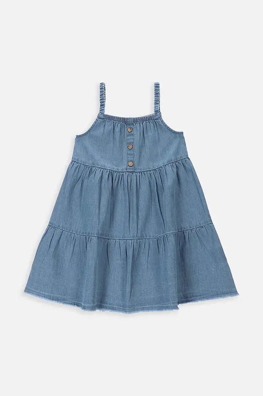 блакитний Дитяча бавовняна сукня Coccodrillo Для дівчаток