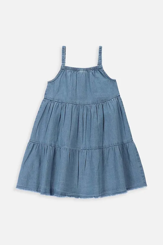 Дитяча бавовняна сукня Coccodrillo блакитний
