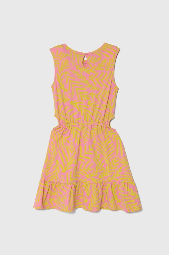 Παιδικό βαμβακερό φόρεμα United Colors of Benetton ροζ