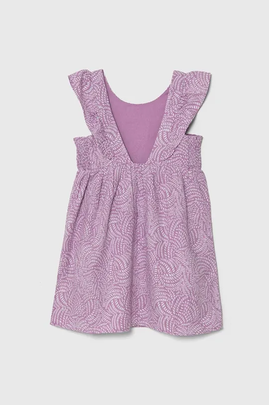 Детское льняное платье United Colors of Benetton фиолетовой