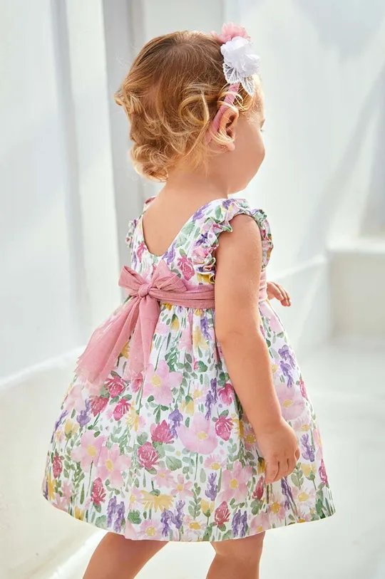 рожевий Дитяча сукня з домішкою льону Mayoral Для дівчаток