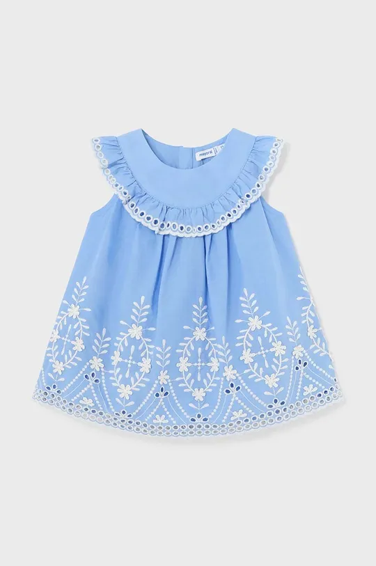 μπλε Βρεφικό βαμβακερό φόρεμα Mayoral Για κορίτσια