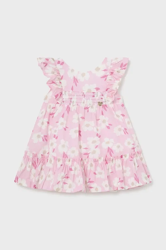 roza Pamučna haljina za bebe Mayoral Za djevojčice
