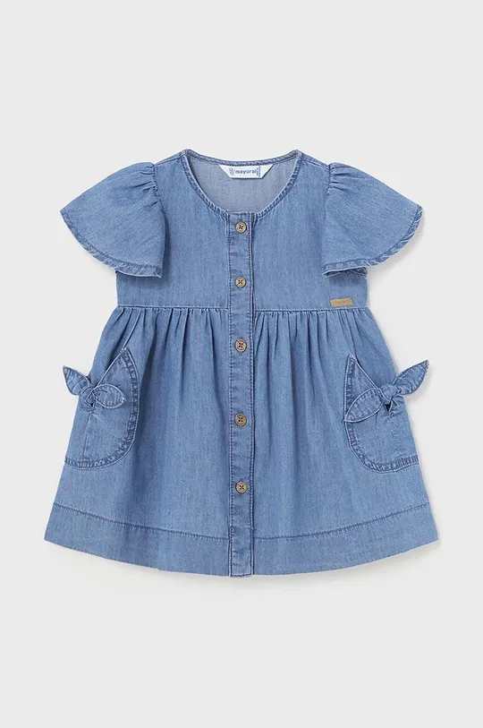 plava Pamučna haljina za bebe Mayoral Za djevojčice