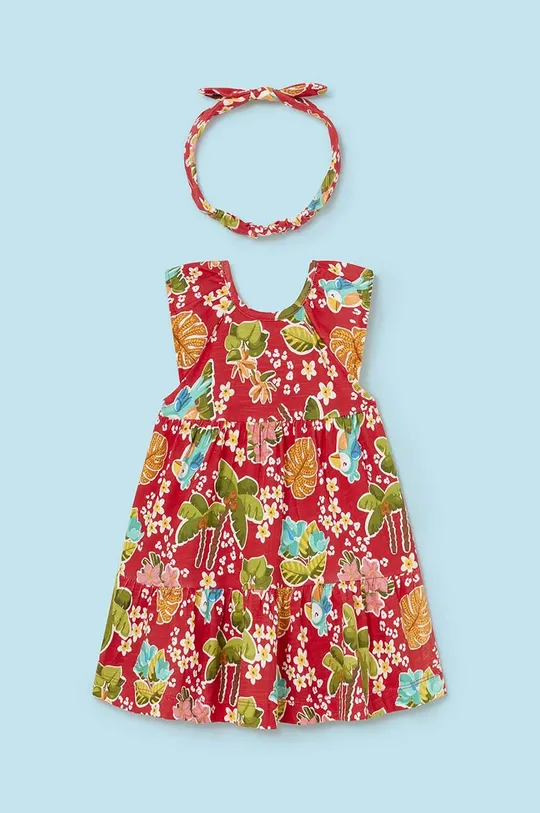 μωβ Βρεφικό βαμβακερό φόρεμα Mayoral Για κορίτσια