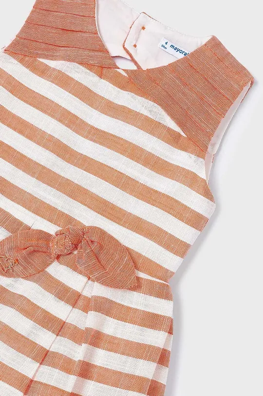 narančasta Dječja haljina s dodatkom lana Mayoral