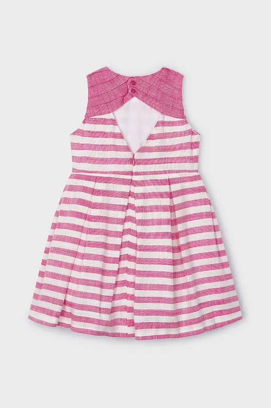 Φόρεμα με μείγμα από λινό για παιδιά Mayoral ροζ