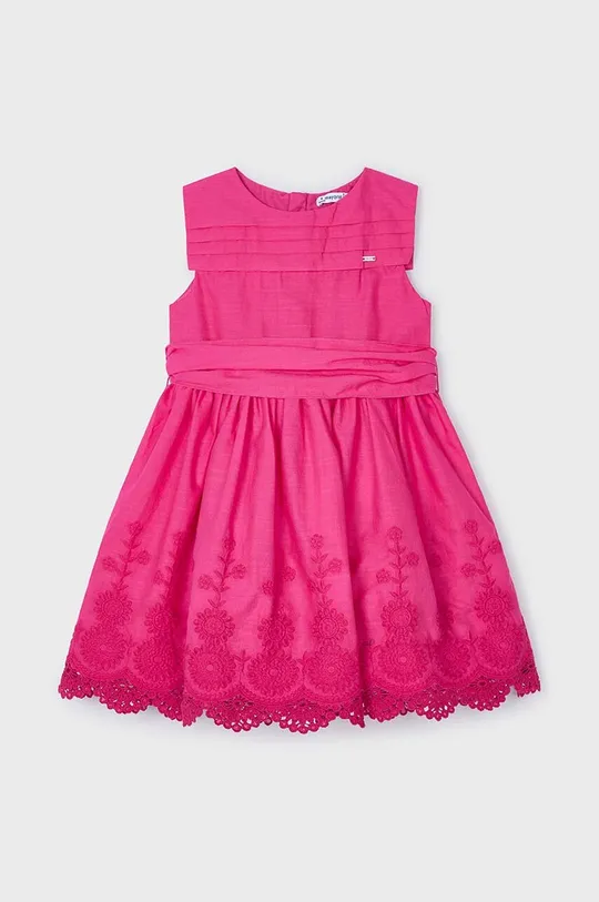 розовый Хлопковое детское платье Mayoral Для девочек