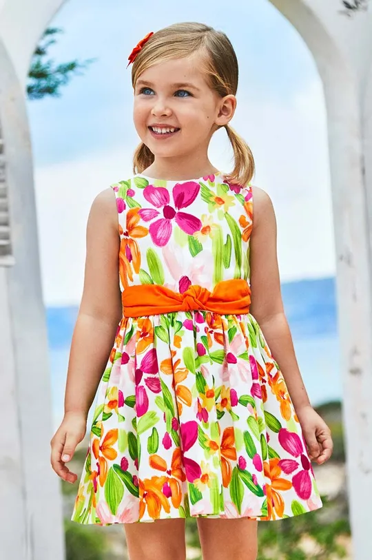 πολύχρωμο Παιδικό βαμβακερό φόρεμα Mayoral Για κορίτσια
