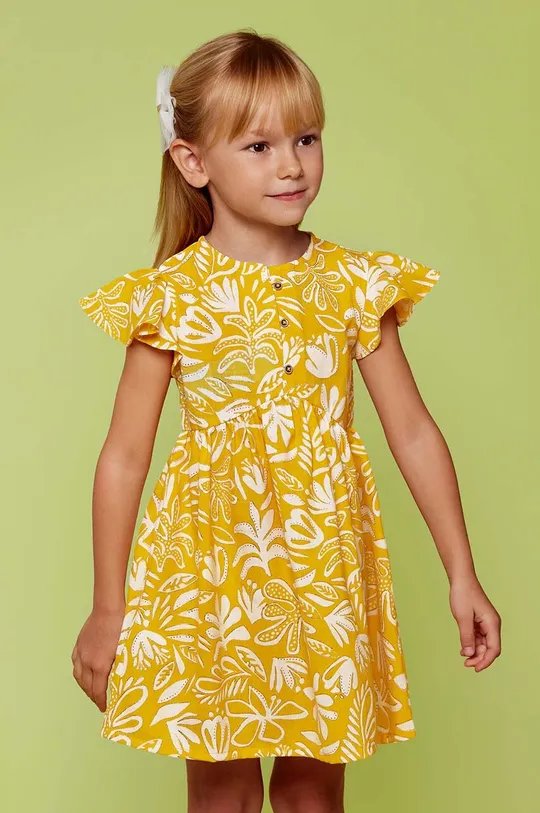 rumena Otroška obleka Mayoral Dekliški