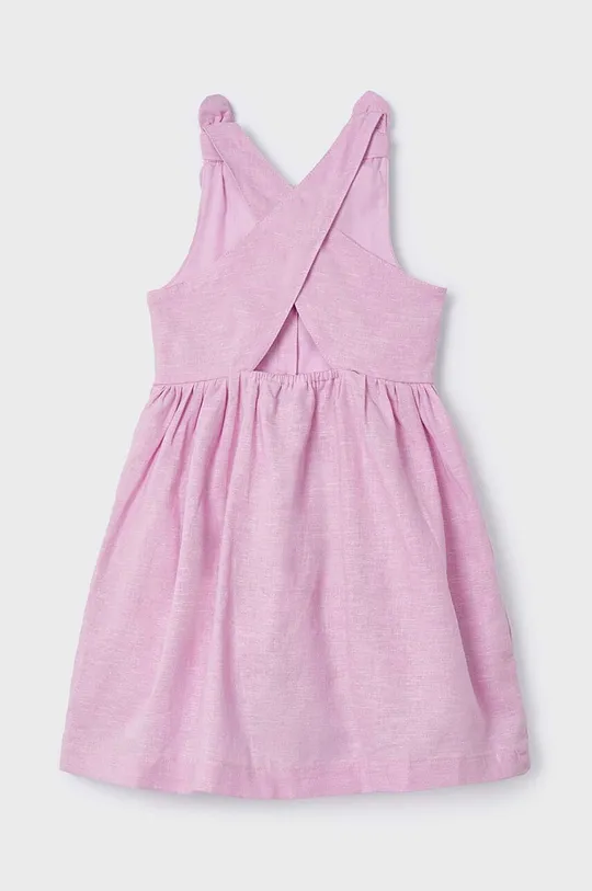 Детское льняное платье Mayoral фиолетовой