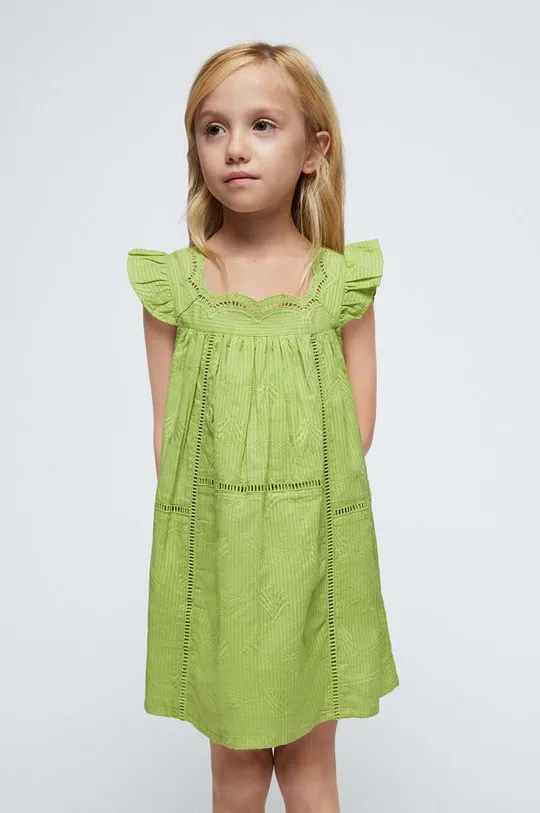 πράσινο Παιδικό βαμβακερό φόρεμα Mayoral Για κορίτσια