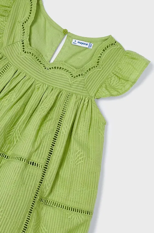πράσινο Παιδικό βαμβακερό φόρεμα Mayoral
