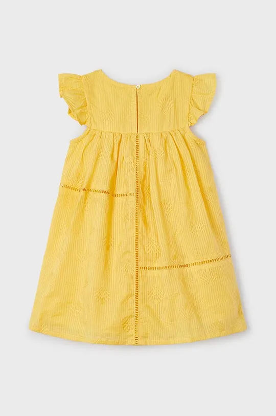 Otroška bombažna obleka Mayoral rumena