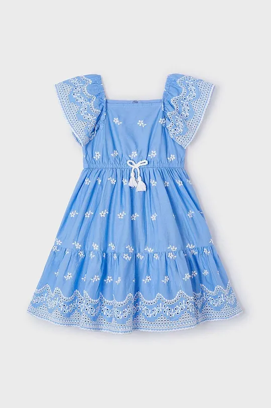 niebieski Mayoral sukienka dziecięca Dziewczęcy