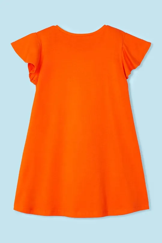 Хлопковое детское платье Mayoral оранжевый