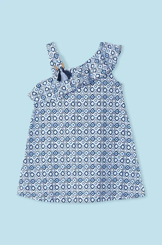 блакитний Дитяча бавовняна сукня Mayoral Для дівчаток