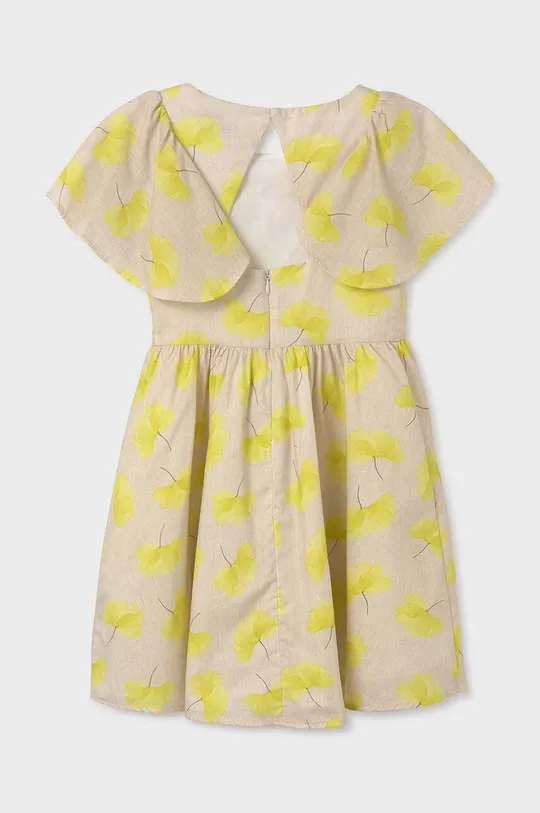 Dievčenské bavlnené šaty Mayoral žltá