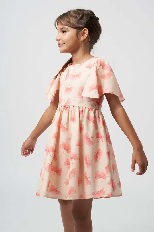 розовый Хлопковое детское платье Mayoral Для девочек