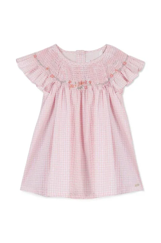 Pamučna haljina za bebe Tartine et Chocolat roza